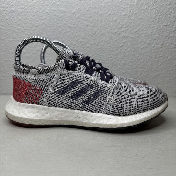 Adidas PureBoost Go Gray Purple White Running Shoes - Picture 1 of 7